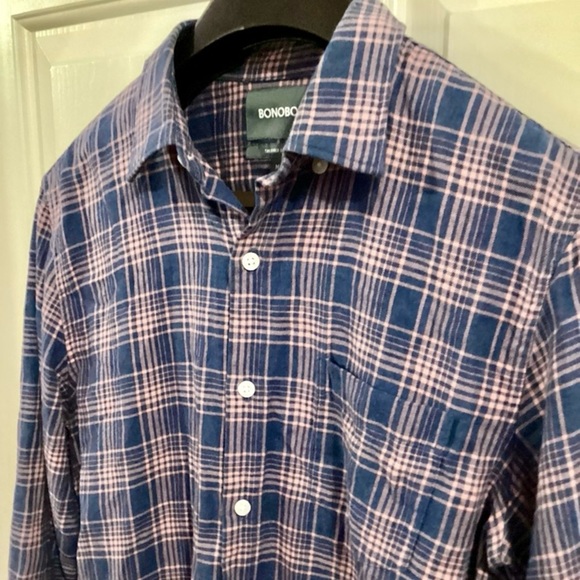 Bonobos Other - Bonobos Tailored Slim Fit Men’s Medium Blue Pink Button Down Long Sleeve Shirt